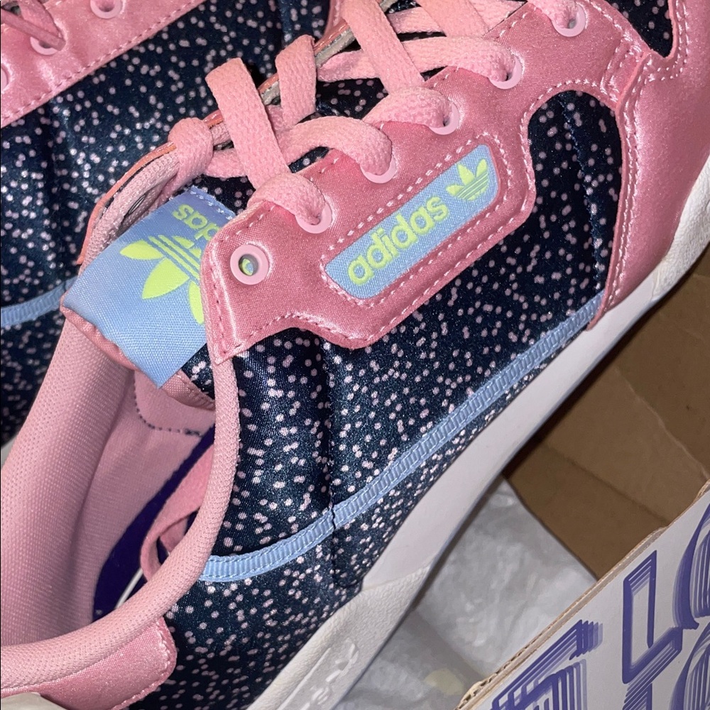 Adidas Women's Pink and Navy Sneakers